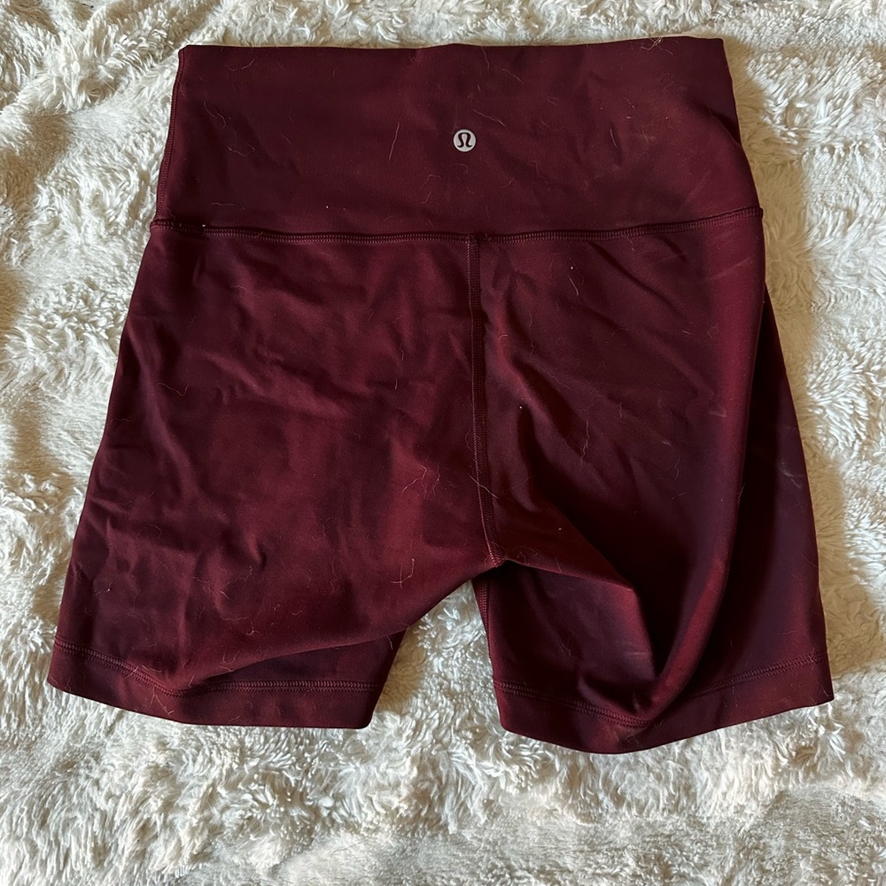 Maroon biker short